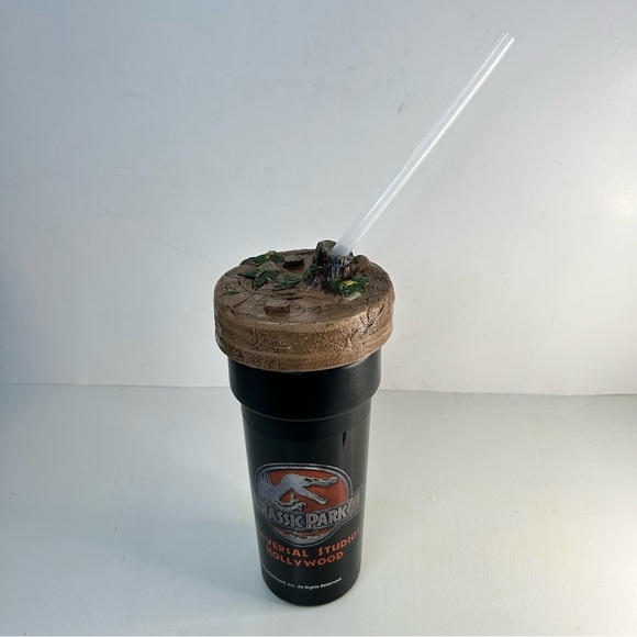 Vintage JURASSIC Park Cup with Straw Universal Studios Hollywood - Picture 8 of 14